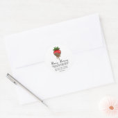 Sticker Rond Fraises Dipped recouvertes de chocolat Baies (Enveloppe)