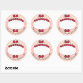 Sticker Rond fraises fruits de la cuisine de la conserve (Feuille)