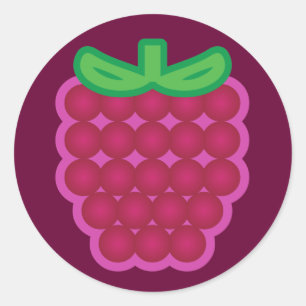 Sticker Rond Framboise