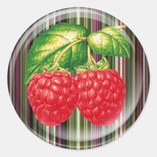 Sticker Rond Framboise