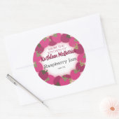 Sticker Rond framboise framboise confiture de fruits tarte à la (Enveloppe)