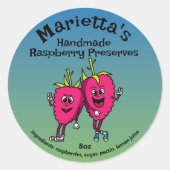 Sticker Rond Framboise Pals Drôle Cartoon Jam Pie et plus (Devant)