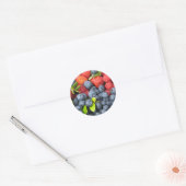 Sticker Rond Framboises bleuets et framboises (Enveloppe)