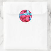Sticker Rond Framboises fraîches (Sac)