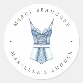 Sticker Rond Français Lingerie Douche Merci Classic Round Sti (Devant)
