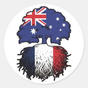 Sticker Rond France Australie Australie Australie drapeau des r