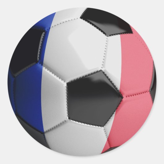 Sticker Rond France Bal de Football (Devant)