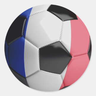 Sticker Rond France Bal de Football