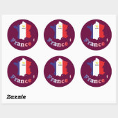 Sticker Rond France Francia (Feuille)