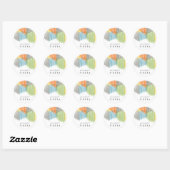 Sticker Rond Frange Rainbow Fiesta (Feuille)