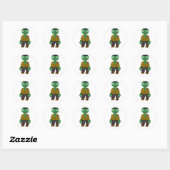 Sticker Rond Frankenstein (Feuille)