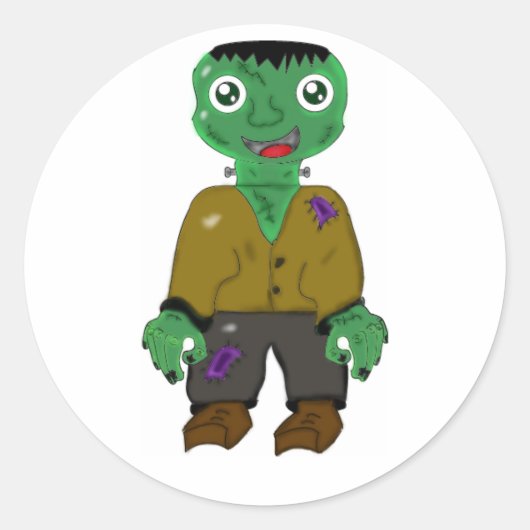 Sticker Rond Frankenstein (Devant)