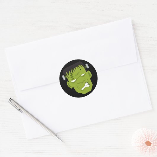 Sticker Rond Frankenstein (Enveloppe)