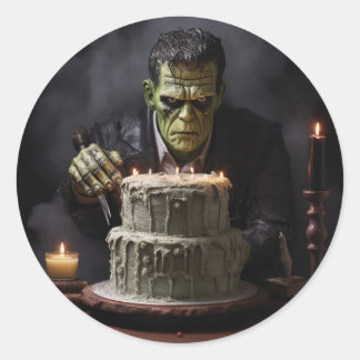 Sticker Rond Frankenstein