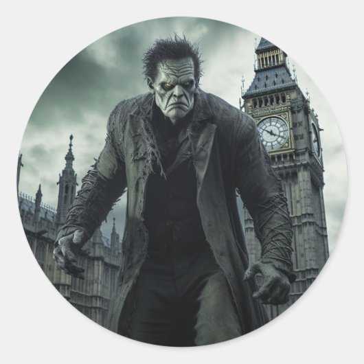 Sticker Rond Frankenstein (Devant)