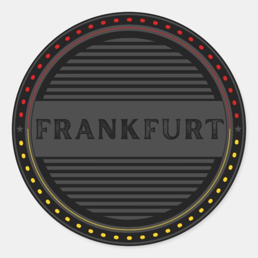Sticker Rond Frankfurt City Pride Emblem – German Identity (Devant)
