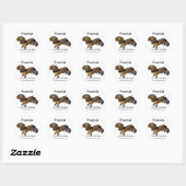 Sticker Rond Frankie Small, Frankie, Walk 'N Roll Dog (Feuille)