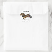 Sticker Rond Frankie Small, Frankie, Walk 'N Roll Dog (Sac)