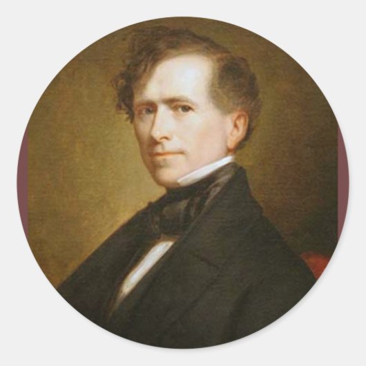 Sticker Rond Franklin Pierce 14 (Devant)