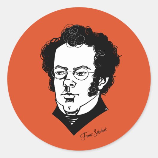 Sticker Rond Franz Schubert (Devant)