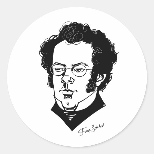 Sticker Rond Franz Schubert (Devant)