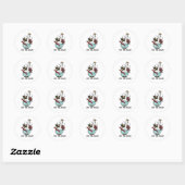 Sticker Rond Frappe-moi fort (Feuille)