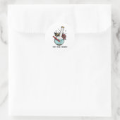 Sticker Rond Frappe-moi fort (Sac)