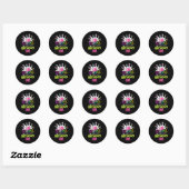 Sticker Rond Frappe Un Peu Amusant ! Birthday Girl Bowling Anni (Feuille)