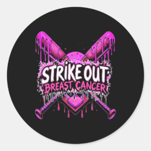Sticker Rond Frapper le cancer du sein Vendre Plaque Accueil Dr