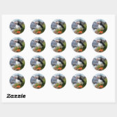 Sticker Rond Fratercula Arctica (Feuille)