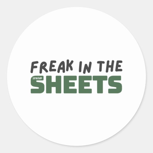 Sticker Rond Freak dans les feuilles de calcul classique collan (Devant)