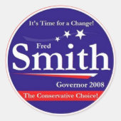 Sticker Rond Fred Smith (Devant)