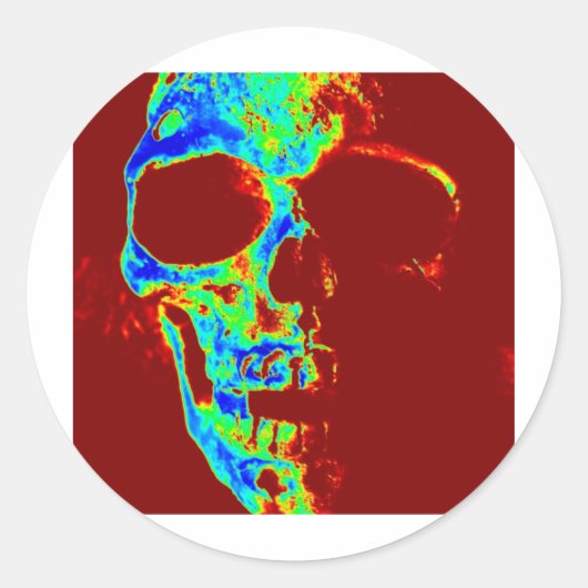 Sticker Rond Freddy au néon (Devant)