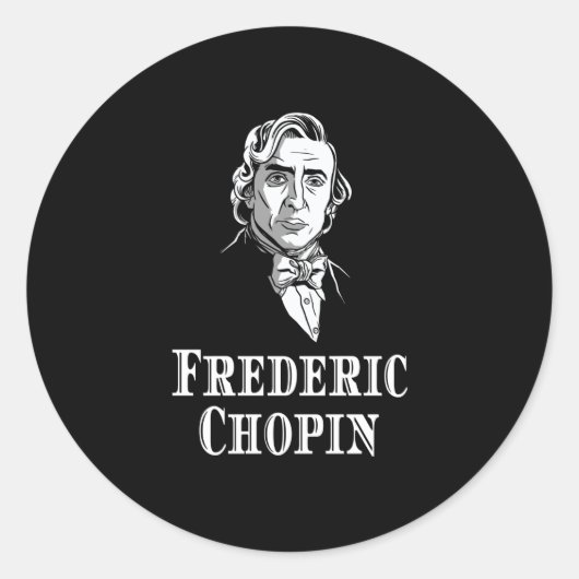 Sticker Rond Frederic Chopin Portrait (Devant)