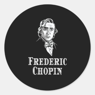 Sticker Rond Frederic Chopin Portrait