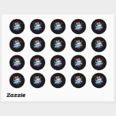Sticker Rond Frederick Nom Avec Raccoon (Feuille)