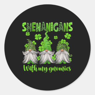 Sticker Rond Fredouillades Avec Mon Gnome St. Patrick Gnome