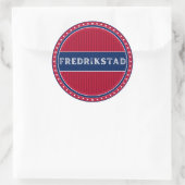 Sticker Rond Fredrikstad City Pride Emblem – Norwegian Identity (Sac)