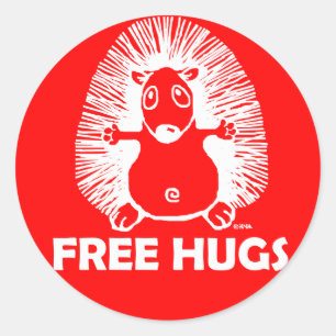 Sticker Rond Free hugs