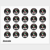 Sticker Rond Free Iran (Feuille)