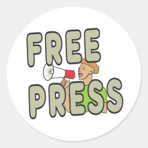 Sticker Rond Free Press