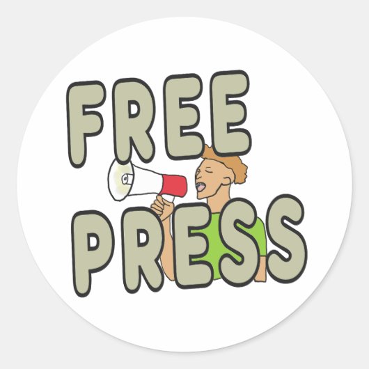Sticker Rond Free Press (Devant)