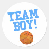Sticker Rond Free Throws Team Boy Genre Revevela Party (Devant)