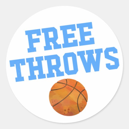 Sticker Rond Free Throws Team Boy Genre Revevela Party (Devant)