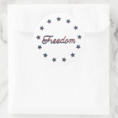 Sticker Rond Freedom Patriotic America 250 Stars Design (Sac)