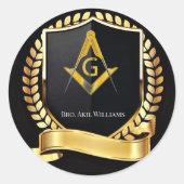 Sticker Rond Freemason (Devant)