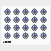 Sticker Rond Freemason (Feuille)