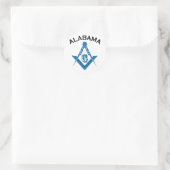 Sticker Rond Freemason de l'Alabama (Sac)