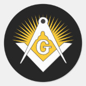 Sticker Rond Freemasonry symbol (Devant)
