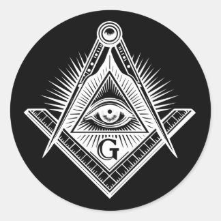 Sticker Rond Freemasonry symbol